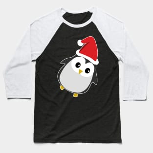 Cute Penguin with a Santa Hat Baseball T-Shirt
